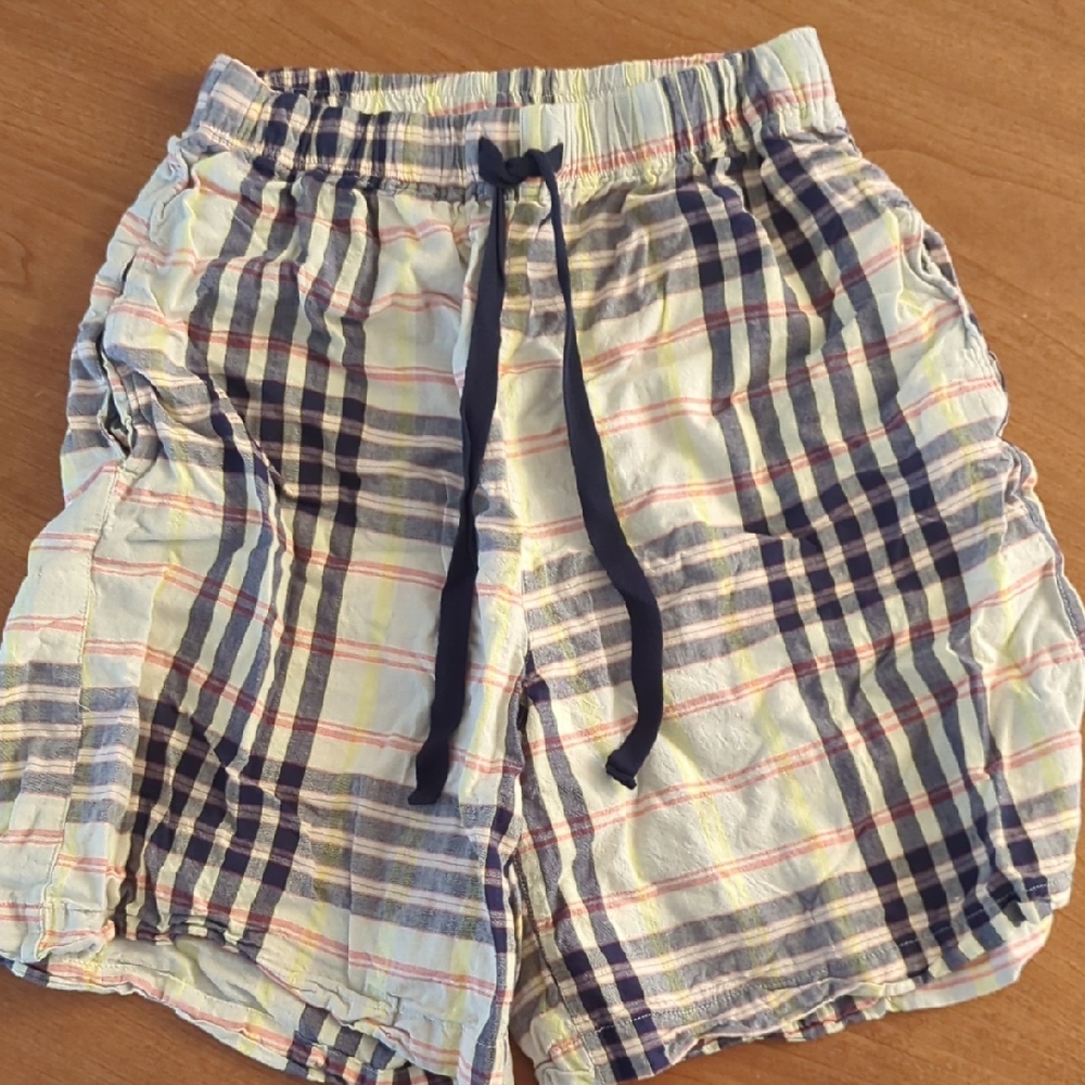 Muji Men's Plaid Shorts - Blue and Yellow